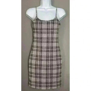 Popular21 Plaid Bodycon Dress (403)